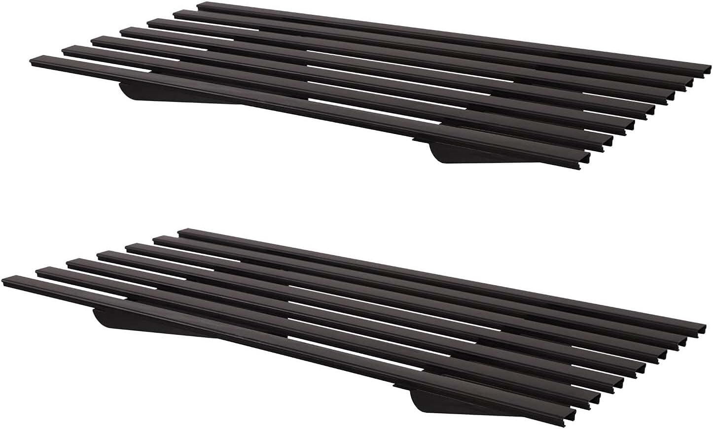 Black 48in x 15.7in 2-Pack Wall Shelves U840