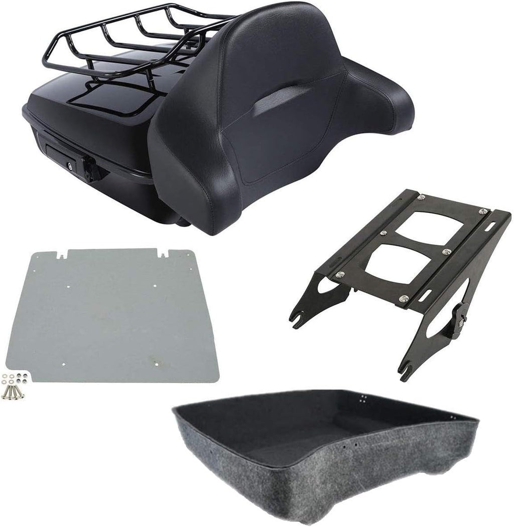 10.7" Tour Pack Trunk with Backrest Pad Mounting Rack D648