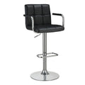 Black Adjustable Bar Stool A32059