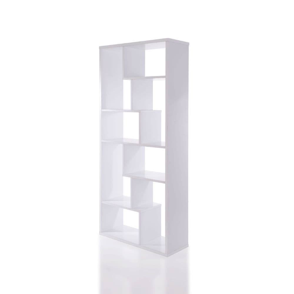 White 6 Shelf Rectangular Cube Bookshelf T150