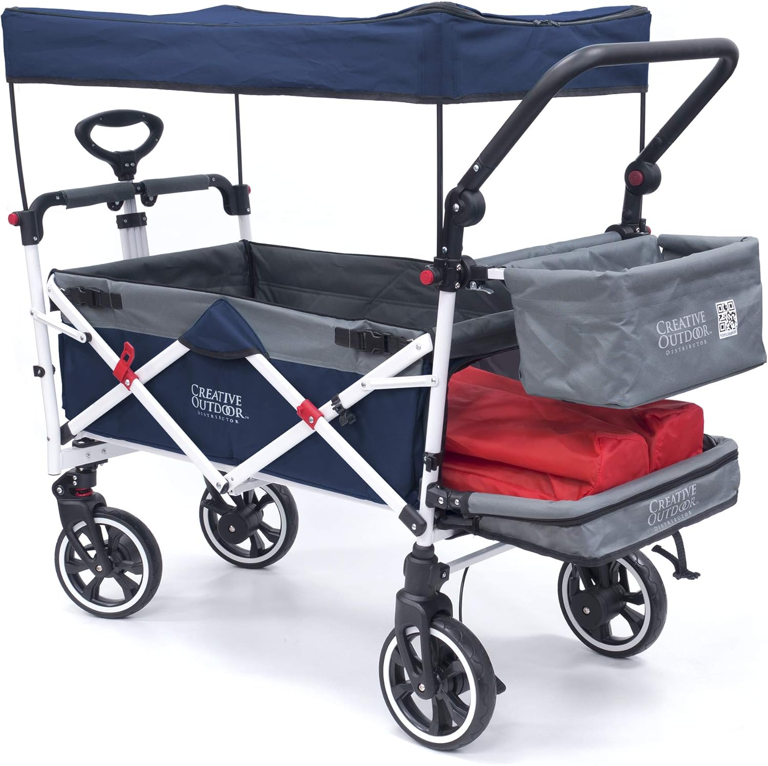 Teal Collapsible Folding Wagon Stroller Cart Q85734