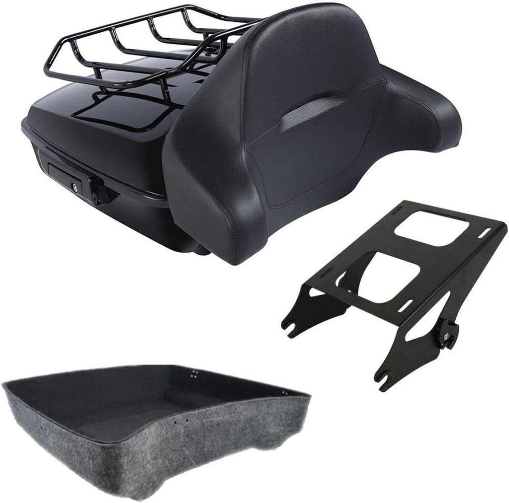 10.7" Tour Pack Trunk with Backrest Pad Mounting Rack D648