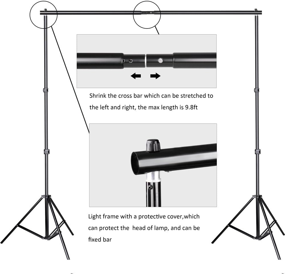 Adjustable Backdrop Support System Kit with Carry Bag X232663