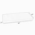 Sunbrella Yellow Grey Stripe Indoor/Outdoor Bench Cushion 37" to 48", Corded 37 in w x 17 in d D47872