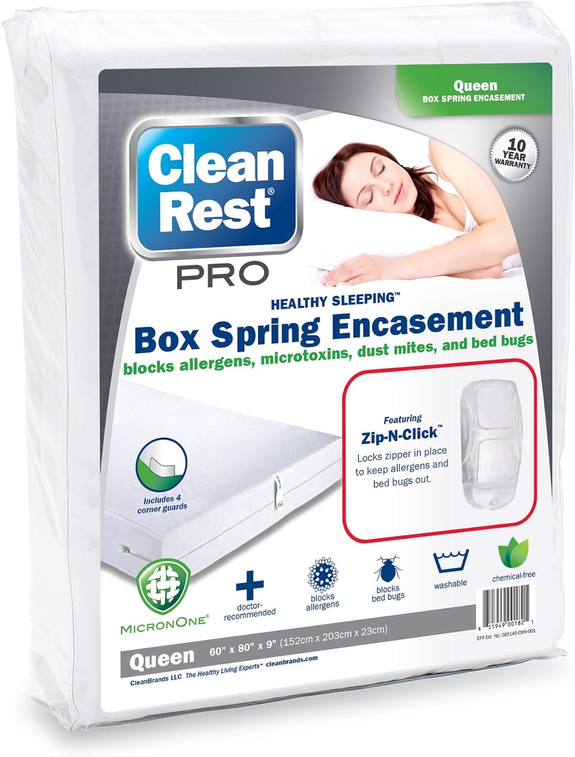 Zippered Box Spring Encasement Queen S222