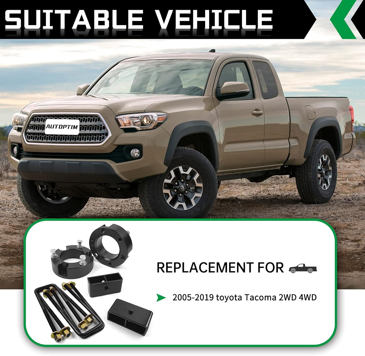3" Front and 2" Rear Leveling Lift Kit Q5188