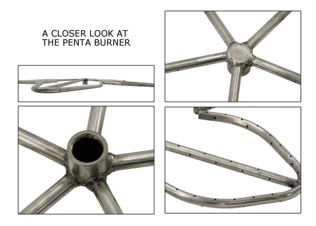 Flat Black Natural Gas Fire Pit Burner Ring Kit M797800
