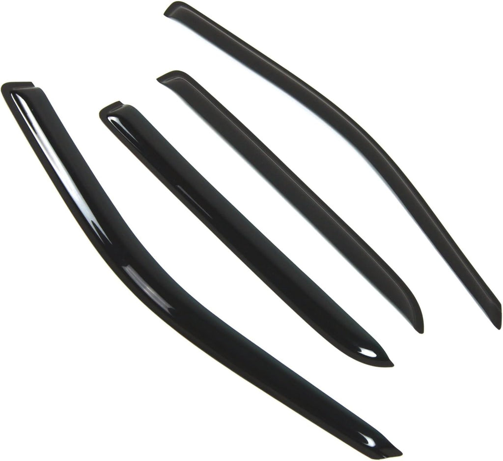 4 Pcs Dark Smoke Window Visor Deflector Rain Guard U72870