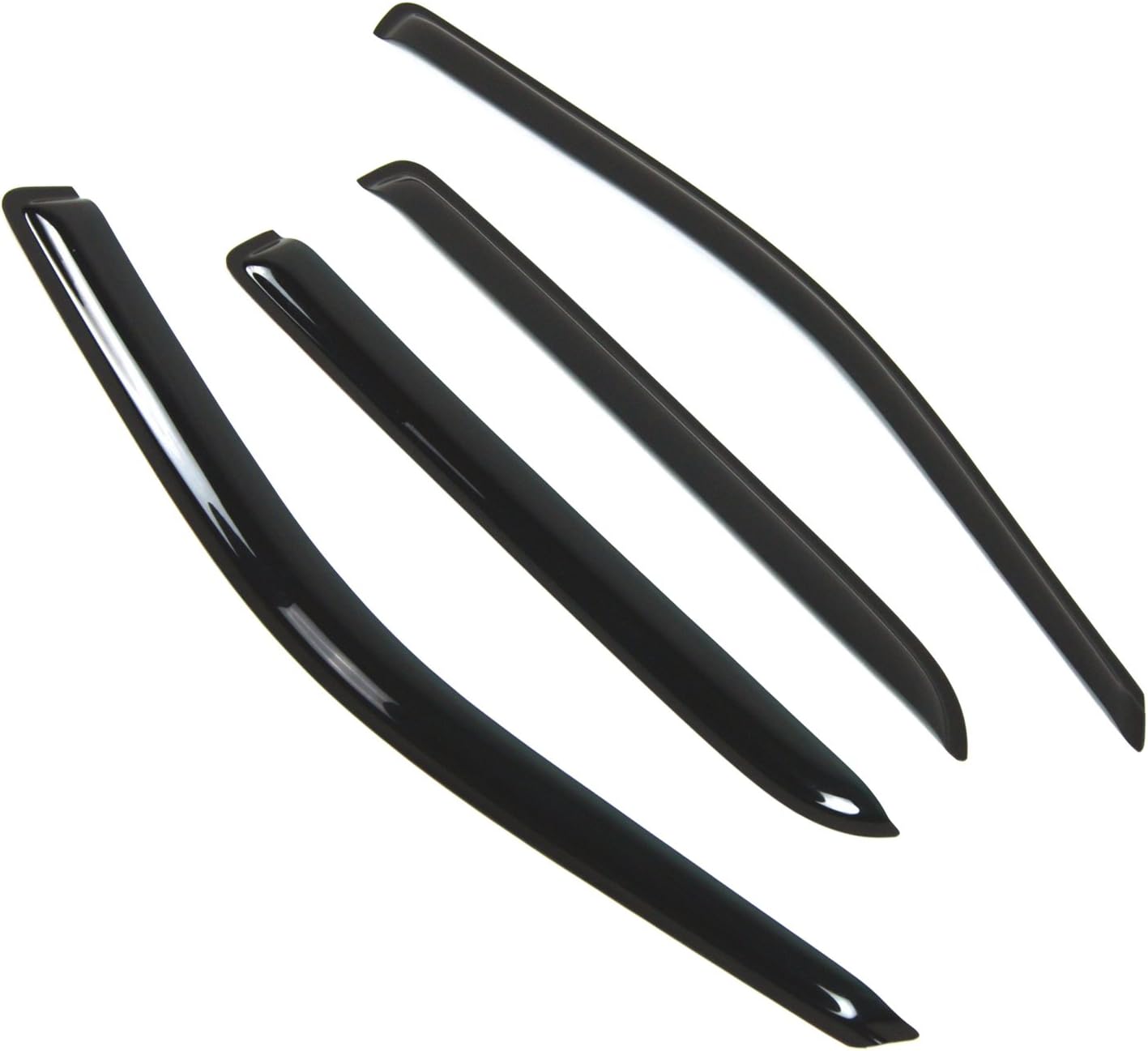 4 Pcs Dark Smoke Window Visor Deflector Rain Guard U72870