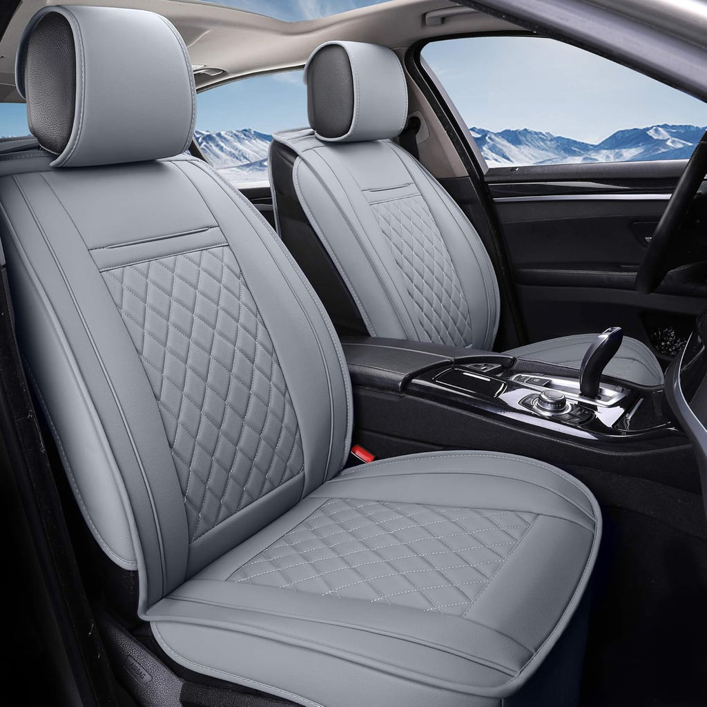 Grey Grid Full Set Car Seat Cover K368079