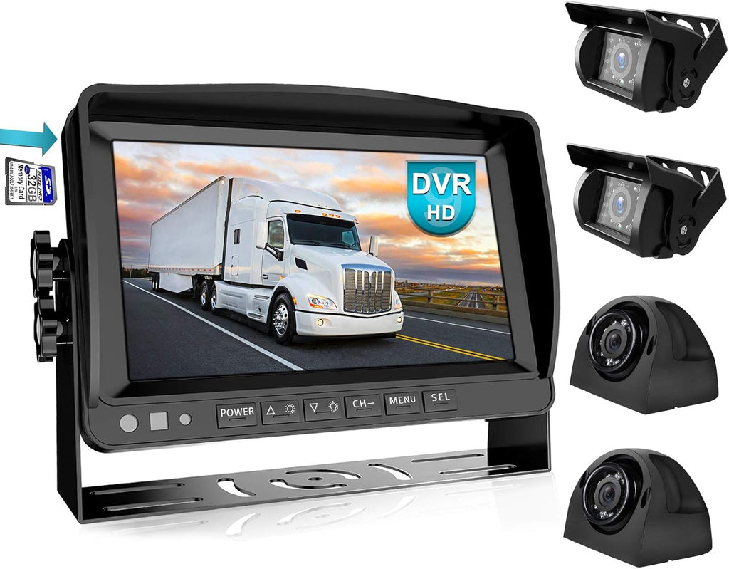 1080P Wired Backup Camera System Kit with 10 HD Triple Split Screen Monitor Q110759