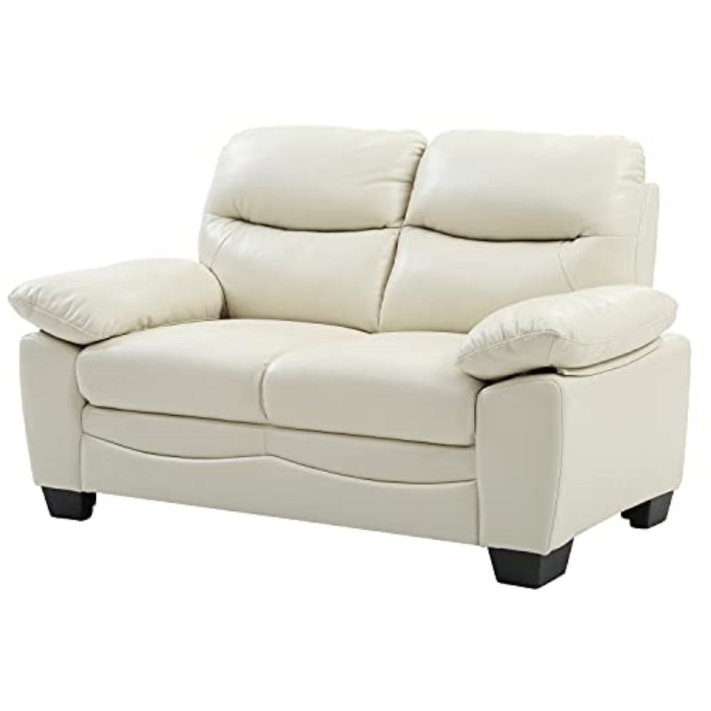 Faux Leather Loveseat in Pearl B368072