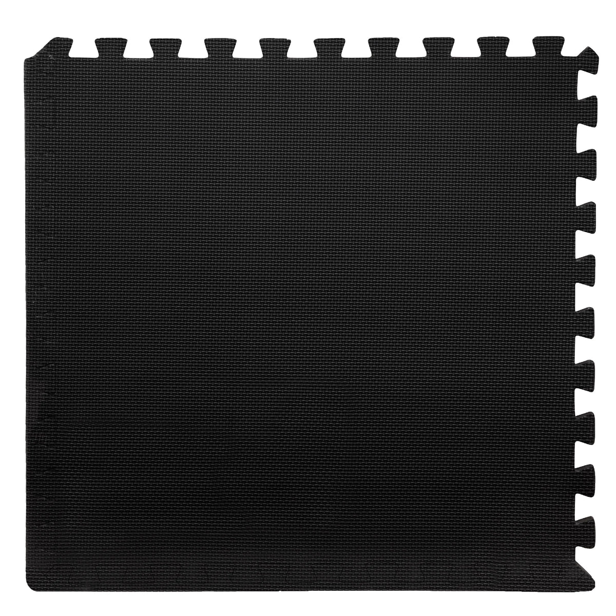 Interlocking EVA Foam Floor Tiles, Set of 6, Black E258291