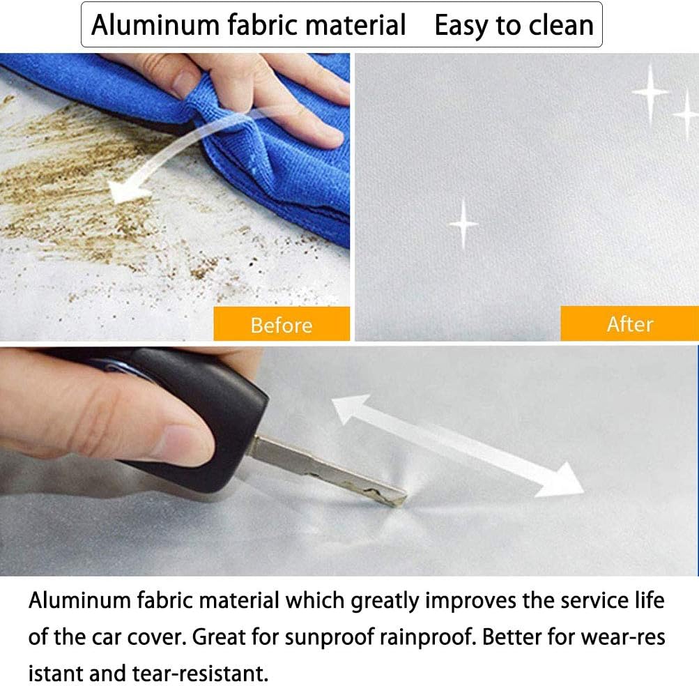 Half Car Cover with Cotton Waterproof Dustproof UV Resistant Snowproof Universal M310