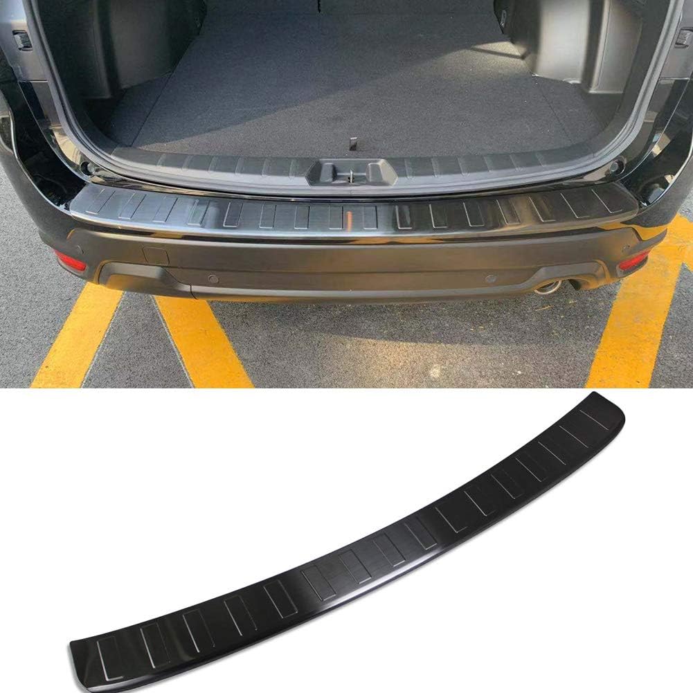 Rear Outside Bumper Sill Plate Guard Trim Stainless (Black) A119