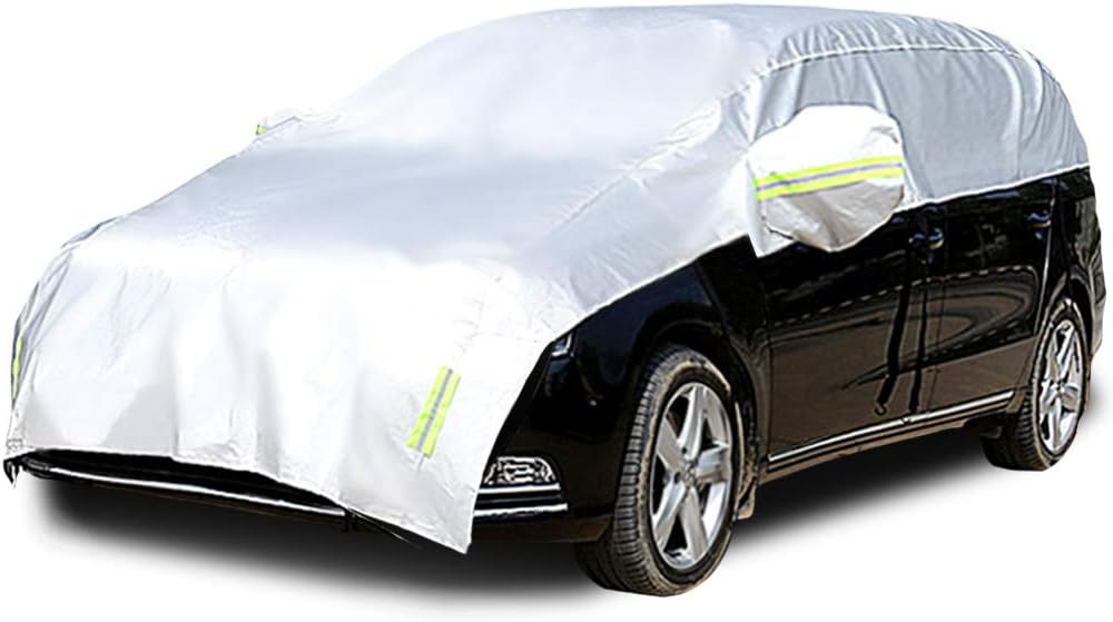 Half Car Cover with Cotton Waterproof Dustproof UV Resistant Snowproof Universal M310