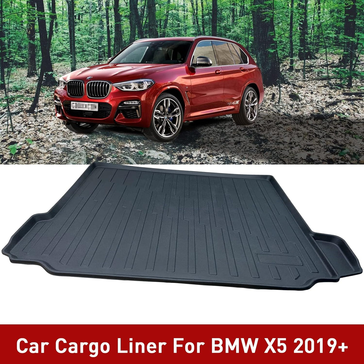 Black TPV Rear Trunk Cargo Mat Pack of 2 Q3904