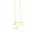 14K Yellow Gold Elongated Link Paperclip Necklace with Push-lock Clasp - 18" Y892161