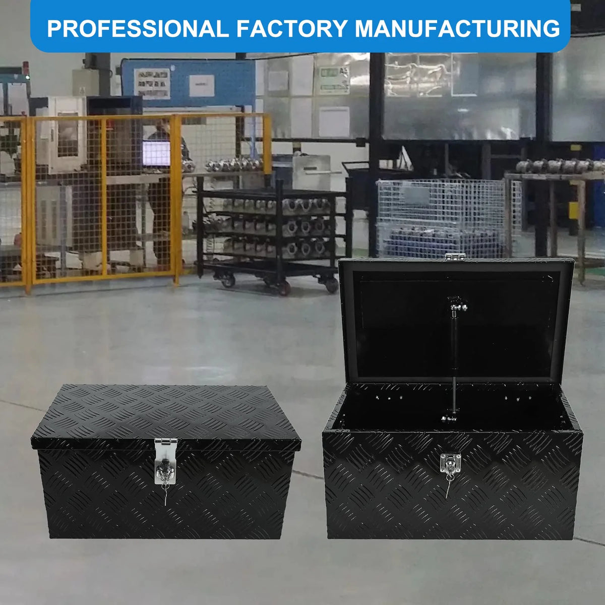 Aluminum Pickup Truck Tool Box with Tread Pattern J391700