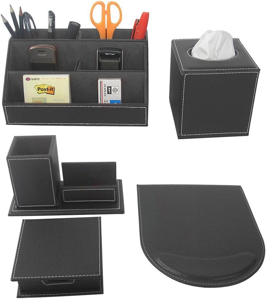 PU Leather Desktop Organizer Supplies Set C752645
