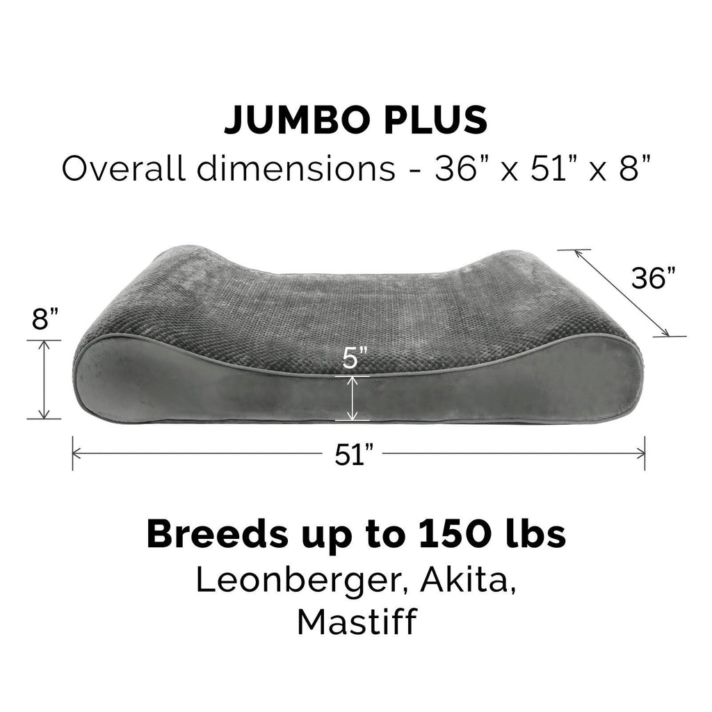 Jumbo Plus Memory Foam Velvet Dog Bed D987239