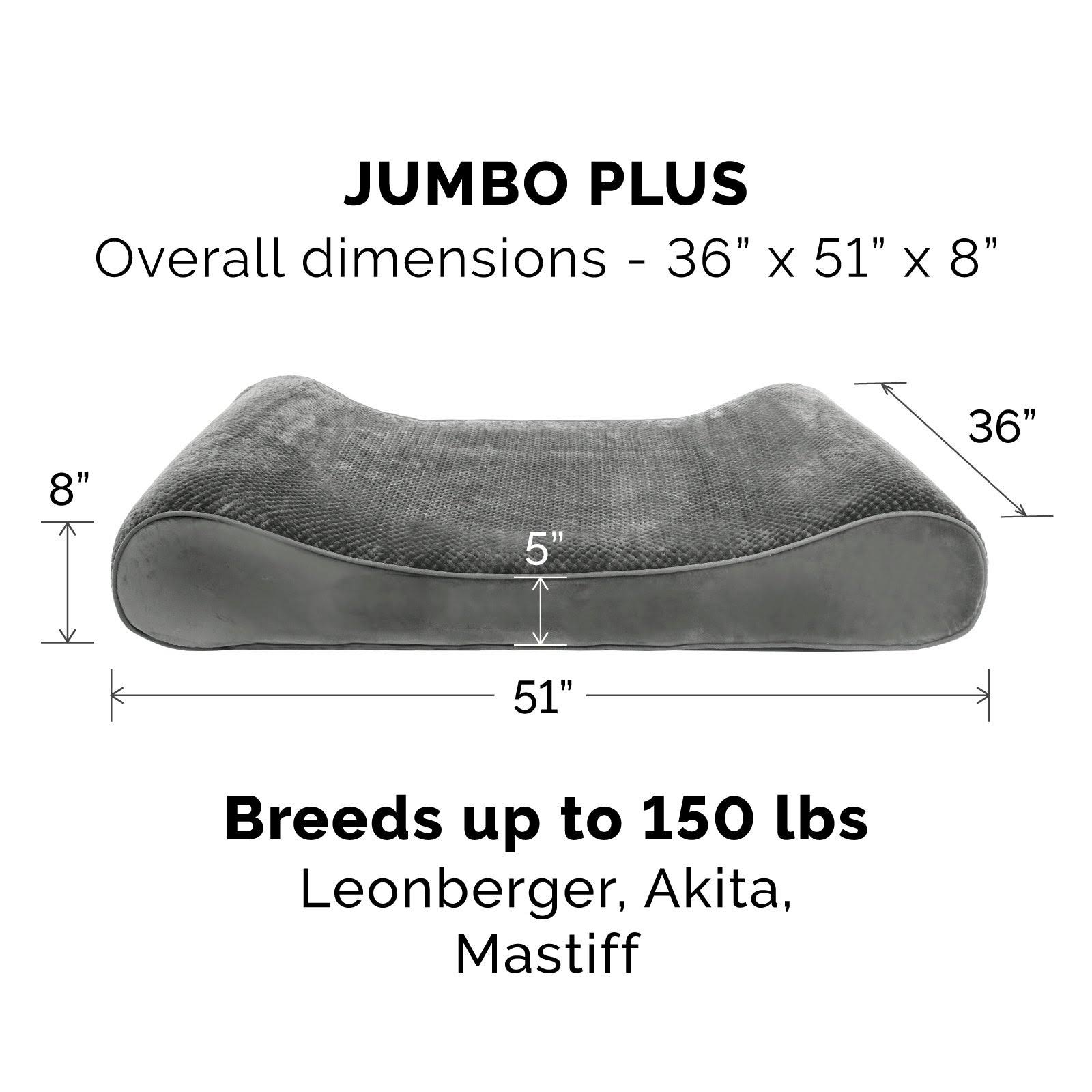 Jumbo Plus Memory Foam Velvet Dog Bed D987239