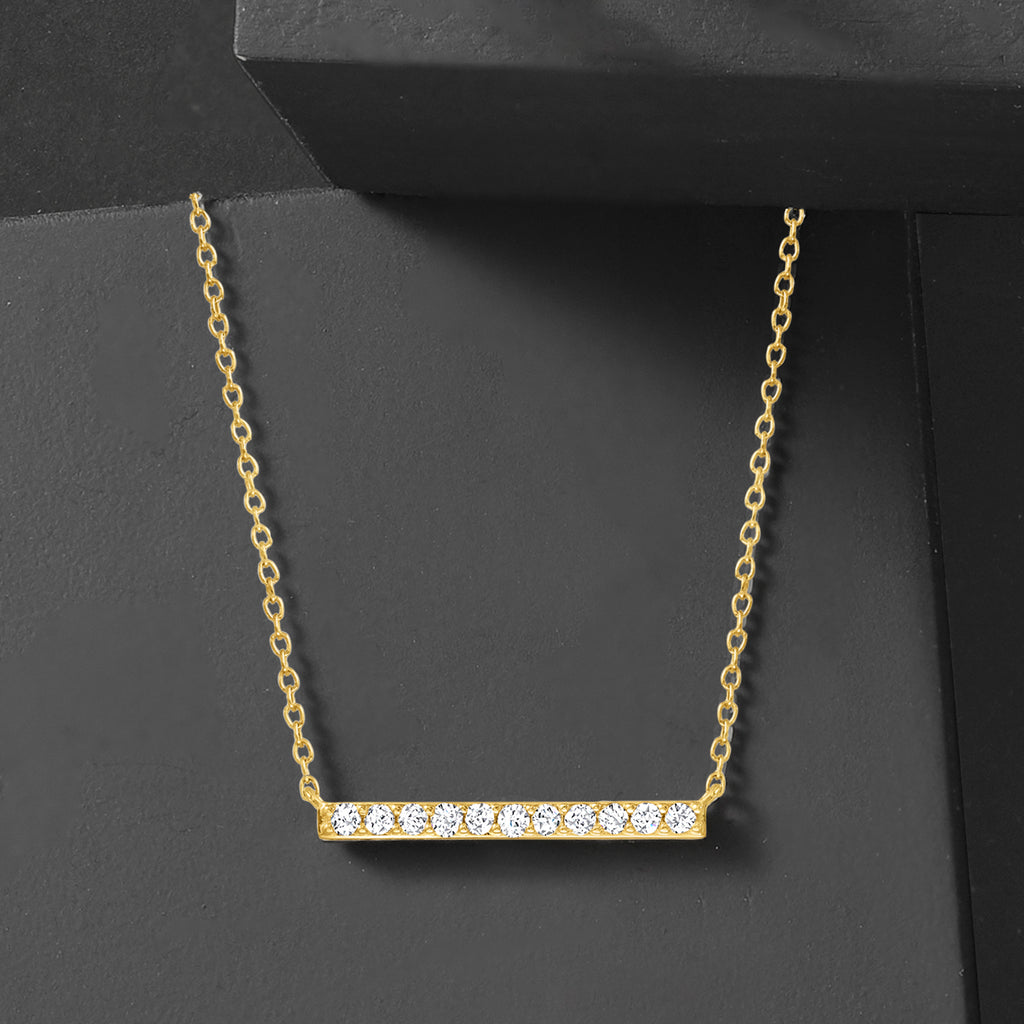 0.25 ct. t.w. Diamond Bar Necklace in 14kt Yellow Gold Y9094