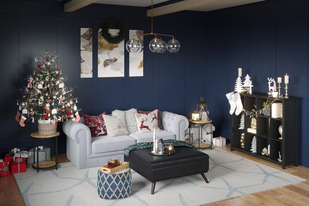 12 Cube Solid Wood Storage in Distressed Grey E770370