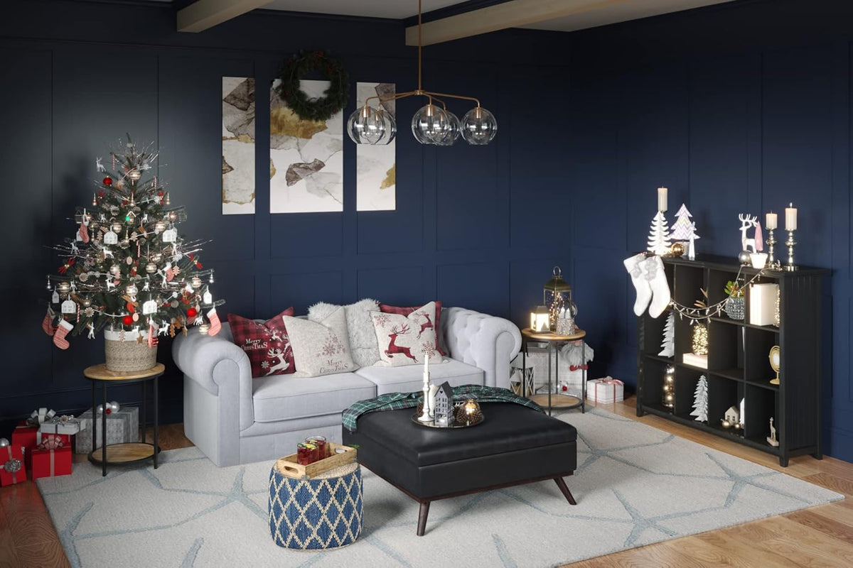 12 Cube Solid Wood Storage in Distressed Grey E770370