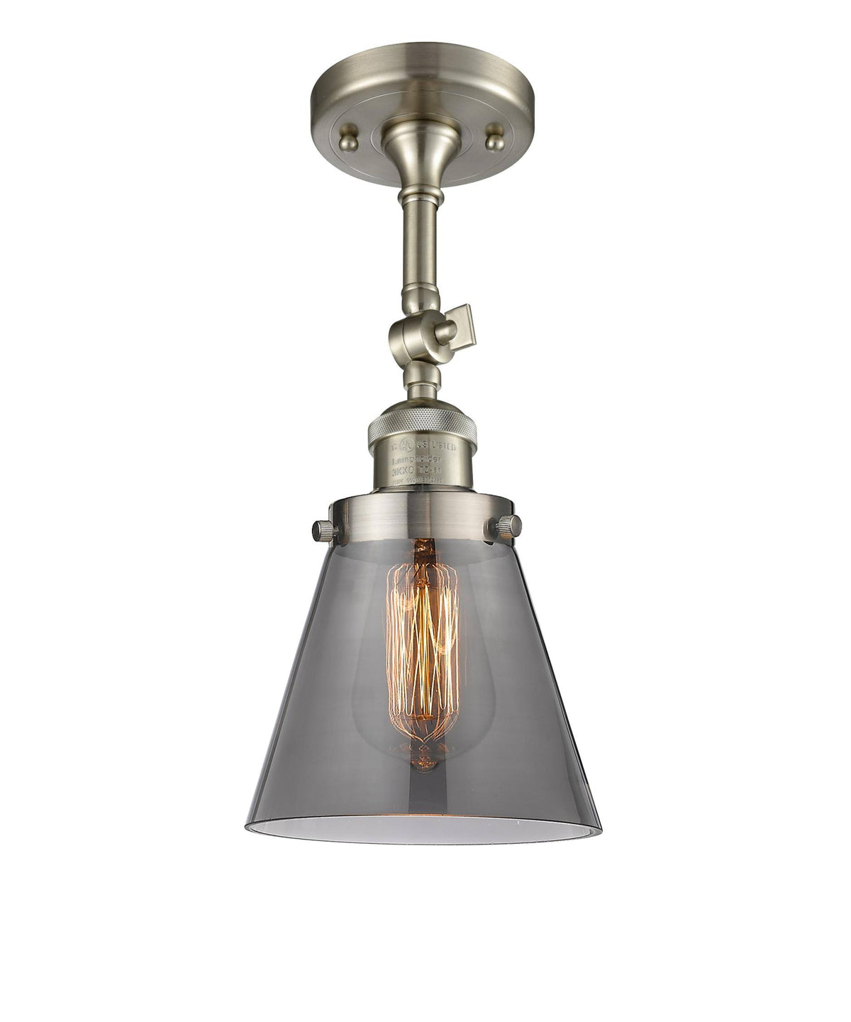 Small Cone 1 Light Semi Flush Mount Q7408