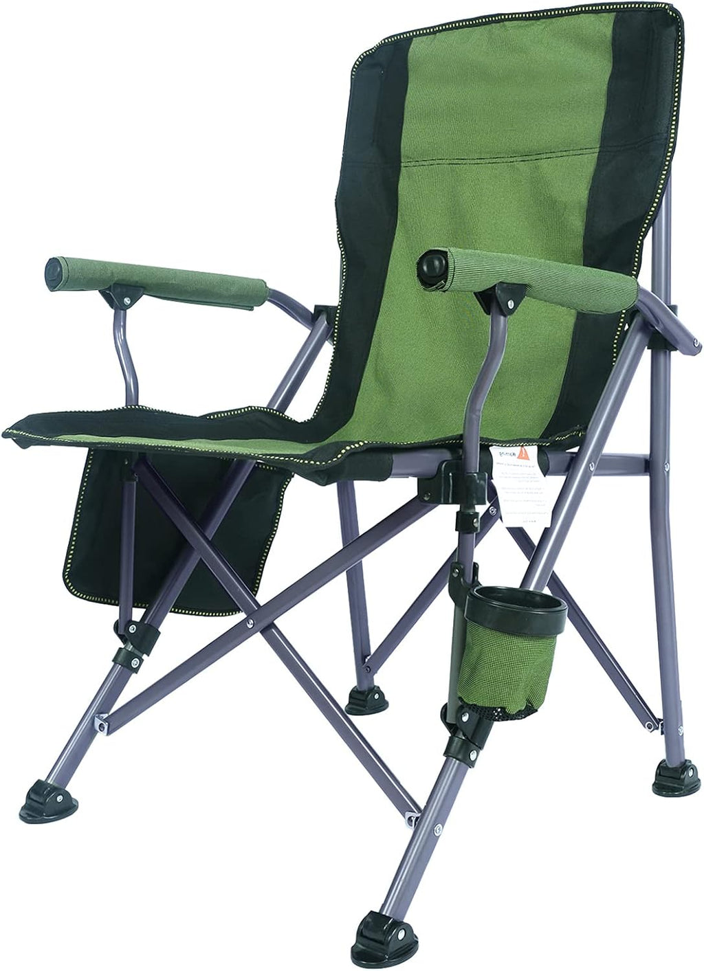 Navy Blue Padded Folding Camping Chair with Cup Holder and Carrying Bag J288