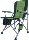 Navy Blue Padded Folding Camping Chair with Cup Holder and Carrying Bag J288