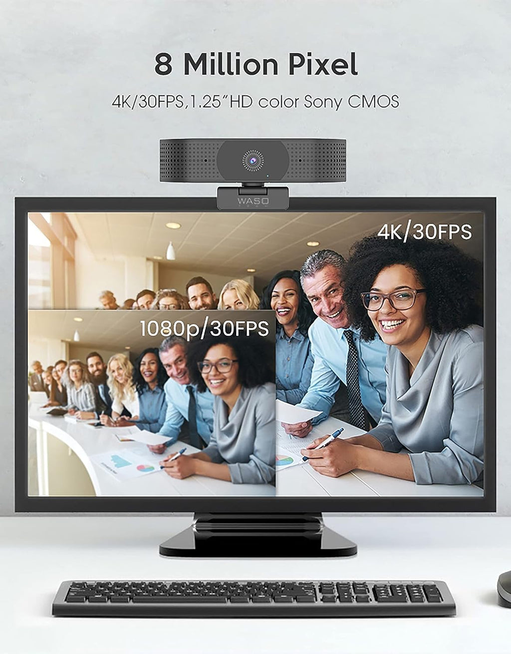 4K Webcam with Microphone, Auto Focus, USB I794
