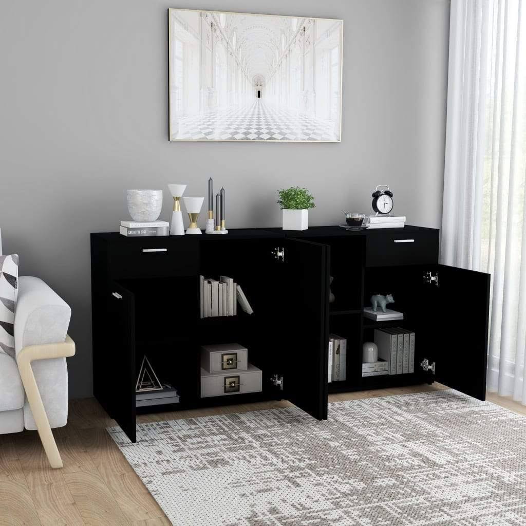 Sideboard Black Chipboard E218