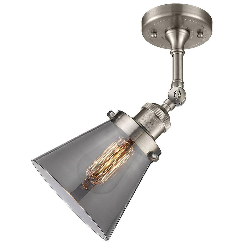 Small Cone 1 Light Semi Flush Mount Q7408
