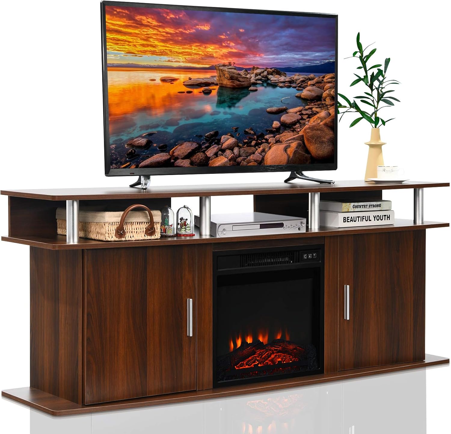 Fireplace TV Stand with Remote Z618