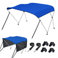 3 4 Bow Bimini Top with Mesh Sidewalls Marine Grade Canvas Top with 2 Straps Storage Boot 1 Inch Aluminum Frame O236