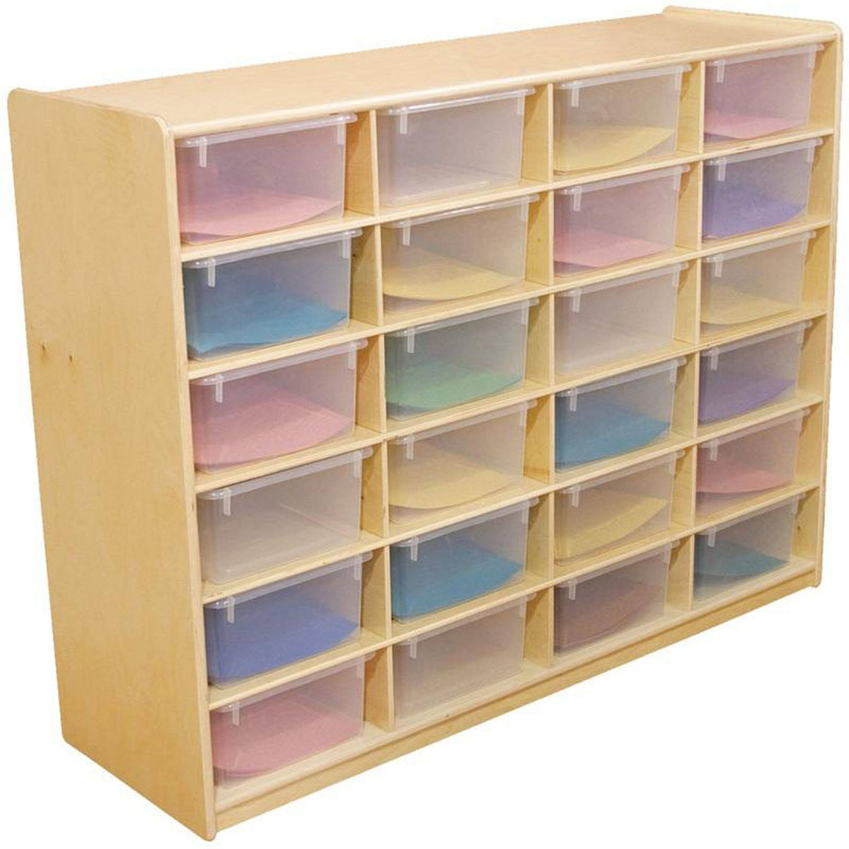 24-Letter Tray Storage Unit with 5 in. Translucent Trays W956