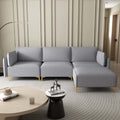 Grey L Shape Sectional Sofa with USB Y483