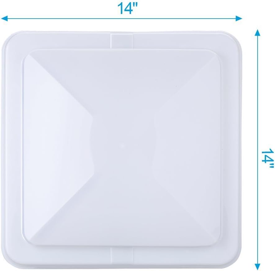 14 White RV Roof Vent Lid Cover 2 Pack B112