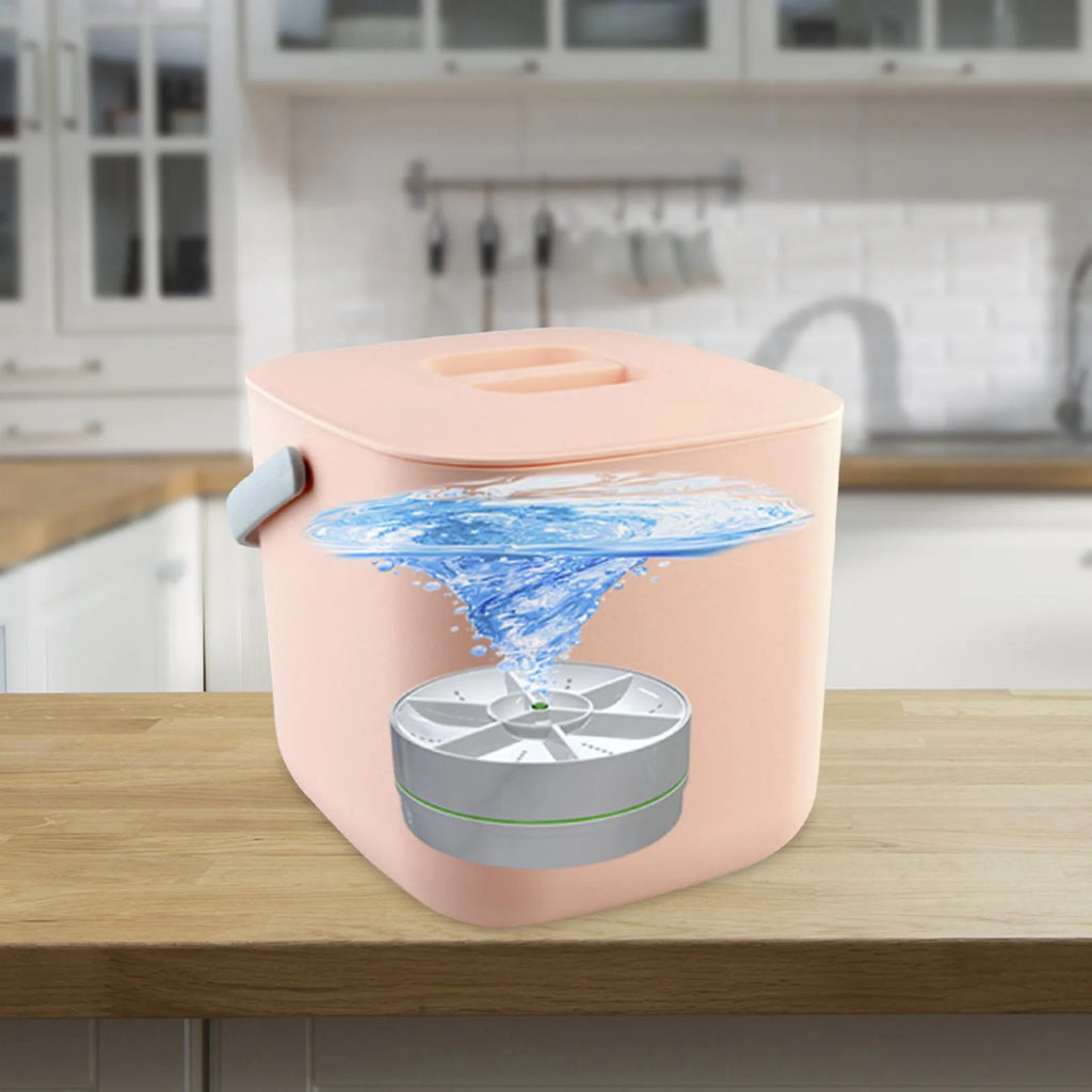 White Mini USB Dishwasher with Bucket L234