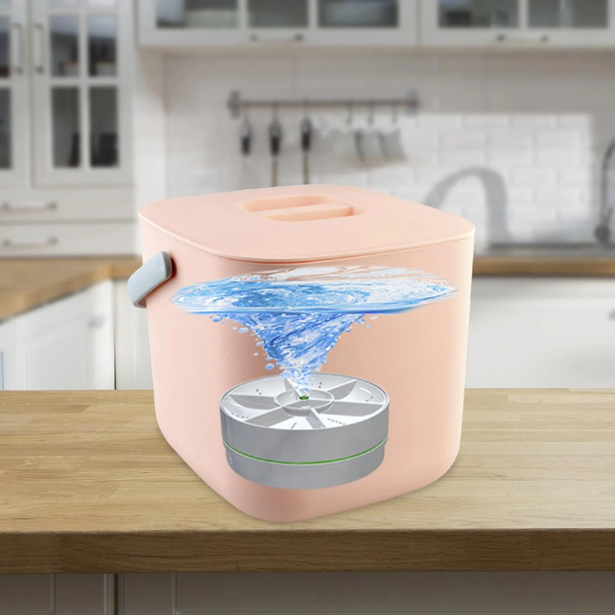 White Mini USB Dishwasher with Bucket L234