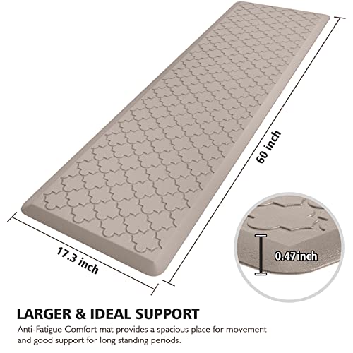 Grey Anti Fatigue Kitchen Mat 17.3"x39" E744469