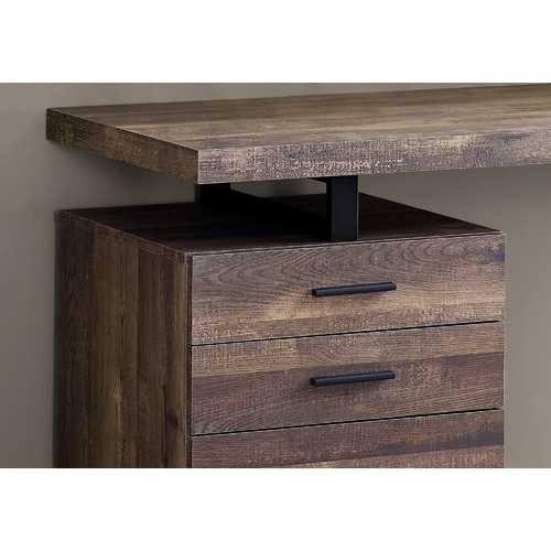Brown Black Particle Board Metal Computer Desk W293455