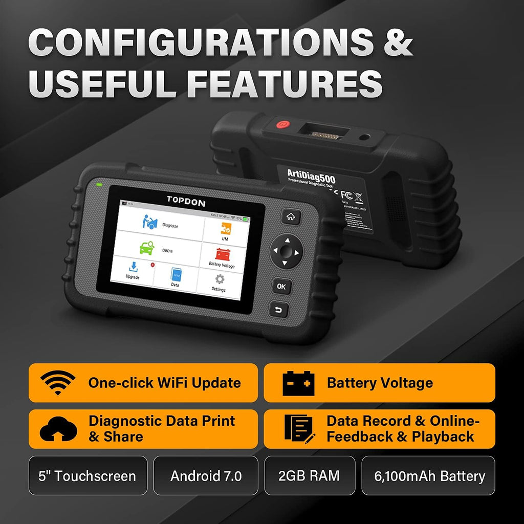 OBD2 Scanner with 5.0" Touchscreen S3402
