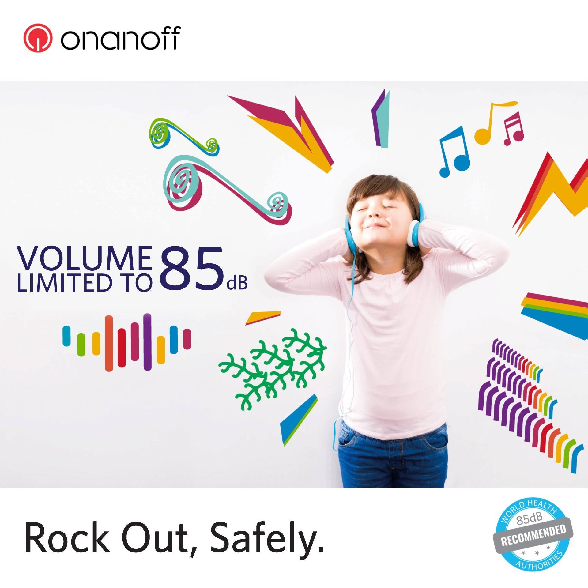 Foldable Volume Limiting Kids Headphones 4-Pack V369547