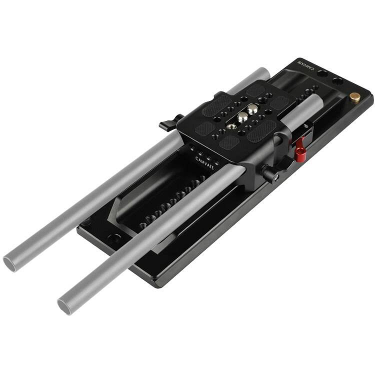 Standard ARRI 12x22 Sliding Dovetail Plate and Quick Release Baseplate with Double Rod Adapter for 15mm Rod System Z8628