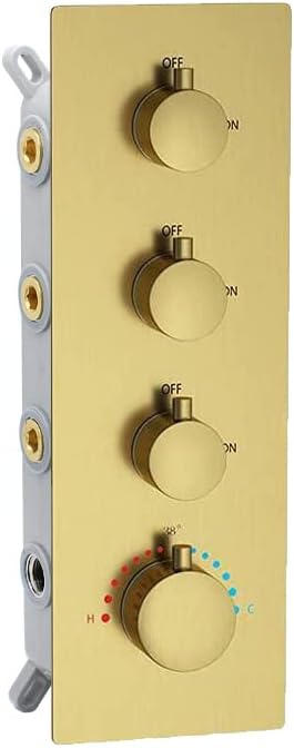 Chrome 3 Outlet Thermostatic Shower Valve E7454