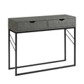 Grey 2-Drawer Faux Shagreen Entry Table I219325