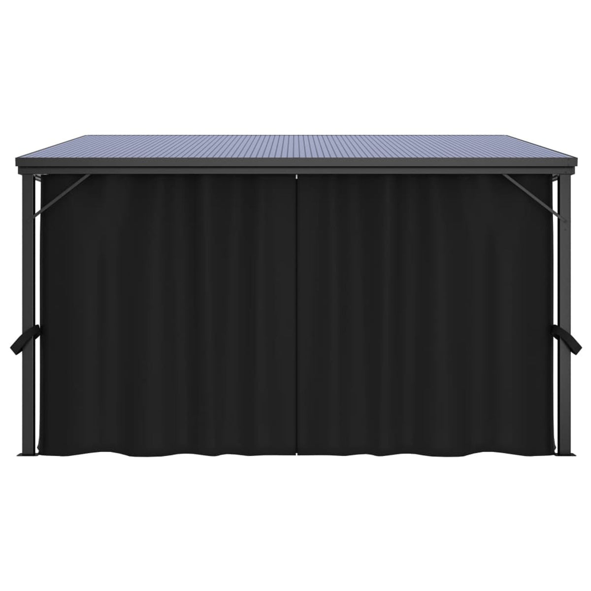Anthracite Gazebo with Curtain E473741